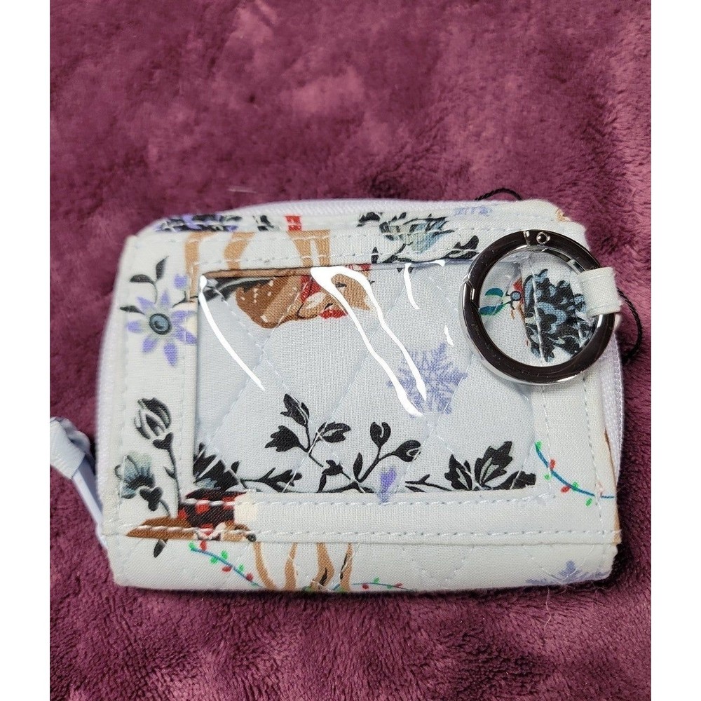 Vera Bradley Merry Mischief RFID petite zip around wallet.